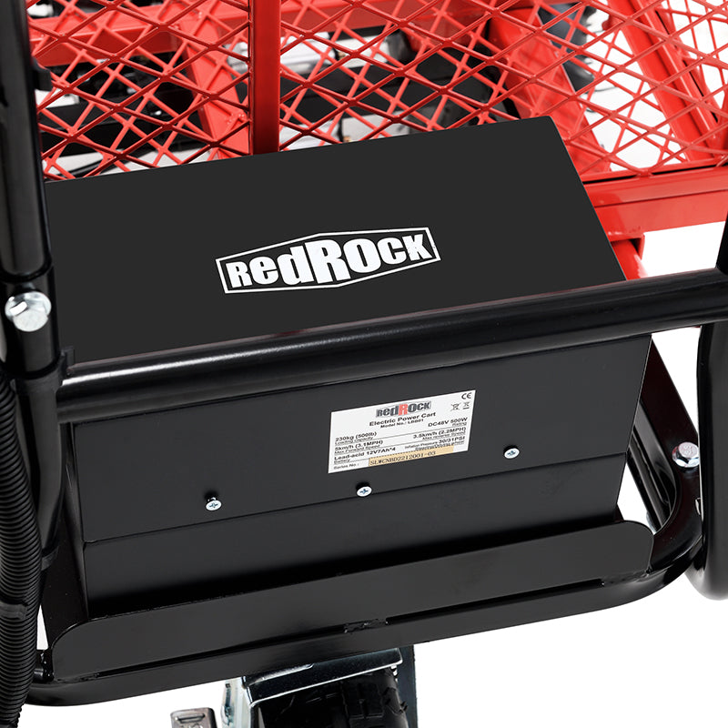 Wheelbarrow Utility Cart Electric Powered Cart 48V28Ah 500W Capacity 500lbs Material Hauler 1000lbs Towing