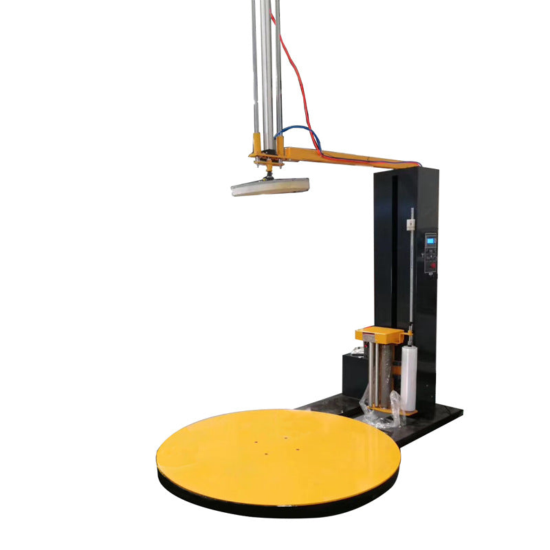 TP1650F-CS Pneumatic Top Press Pallet Stretch wrapping Machine, Semi-automatic Stretch Film Wrapper Packing Machine