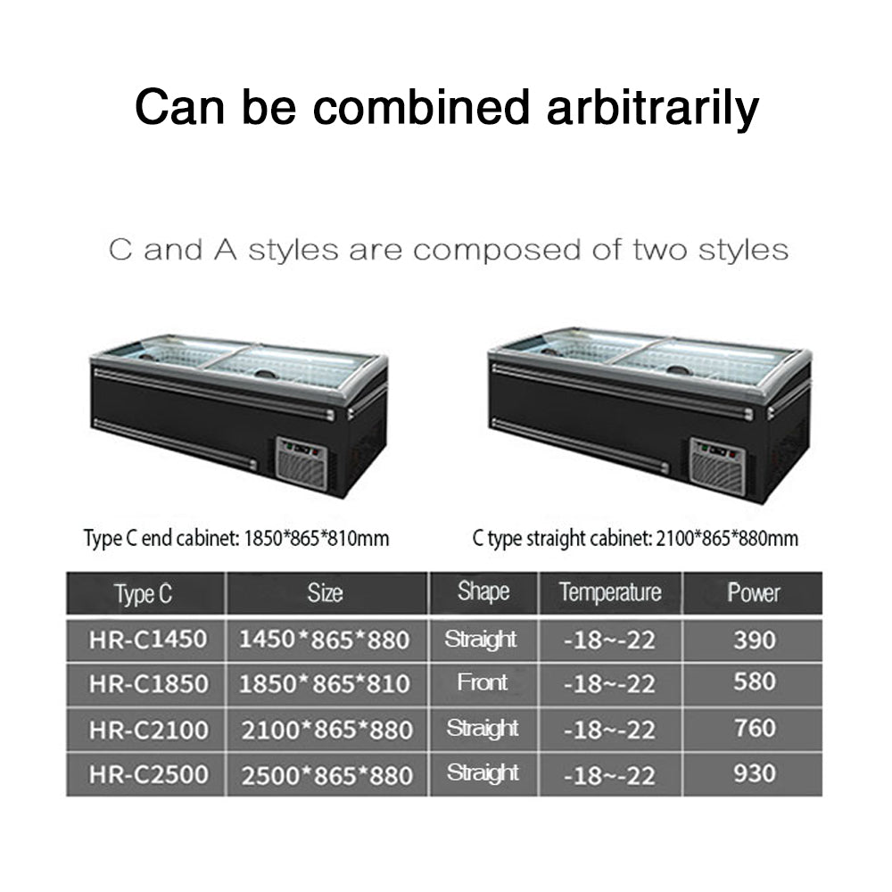 4 In 1 Combine Island Freezer two styles to choose from - CECLE Machine