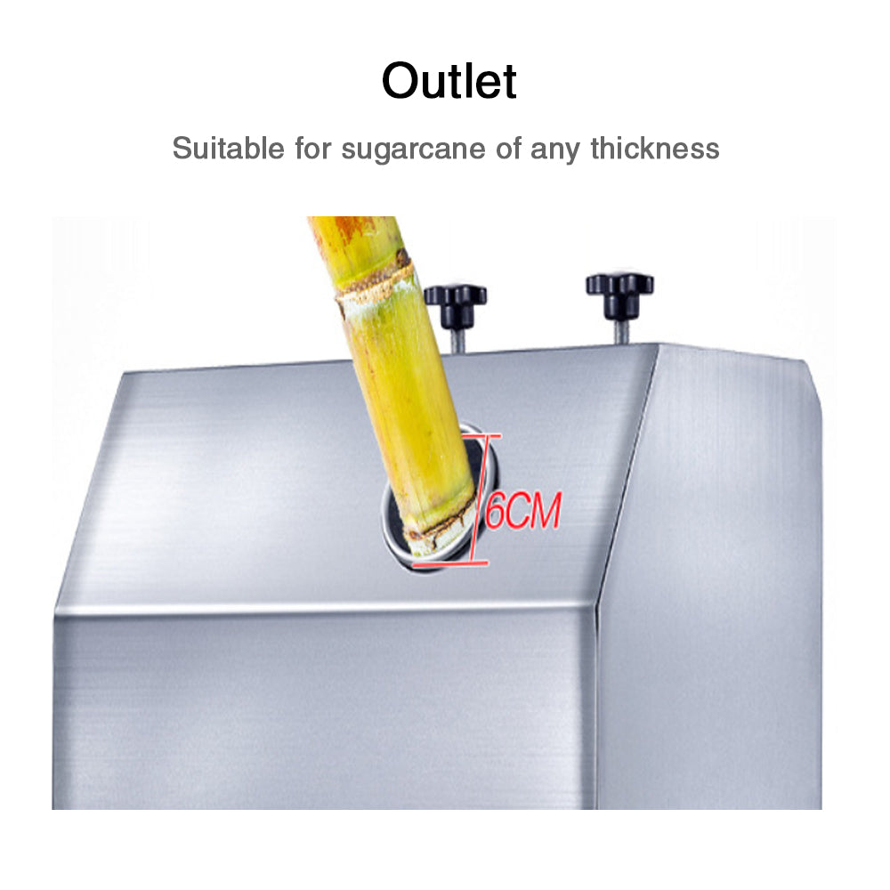 Commercial sugarcane juice extractor is convenient to carry and can be used for setting up stalls