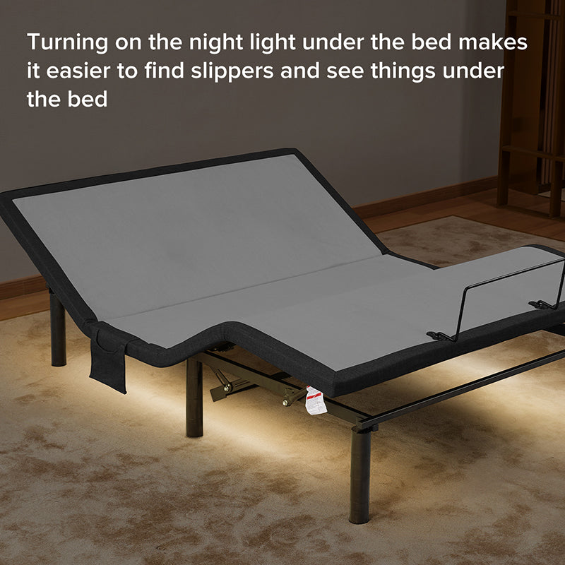 Ergonomic Queen Size Adjustable Bed, Zero Gravity Base for Stress Management w