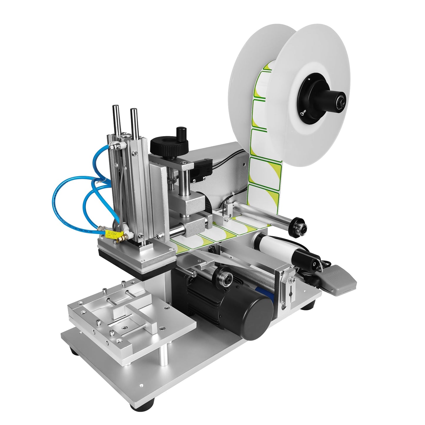 Automatic flat hand sanitizer bottle labeling machine , PET square disinfectant bottle label applicator