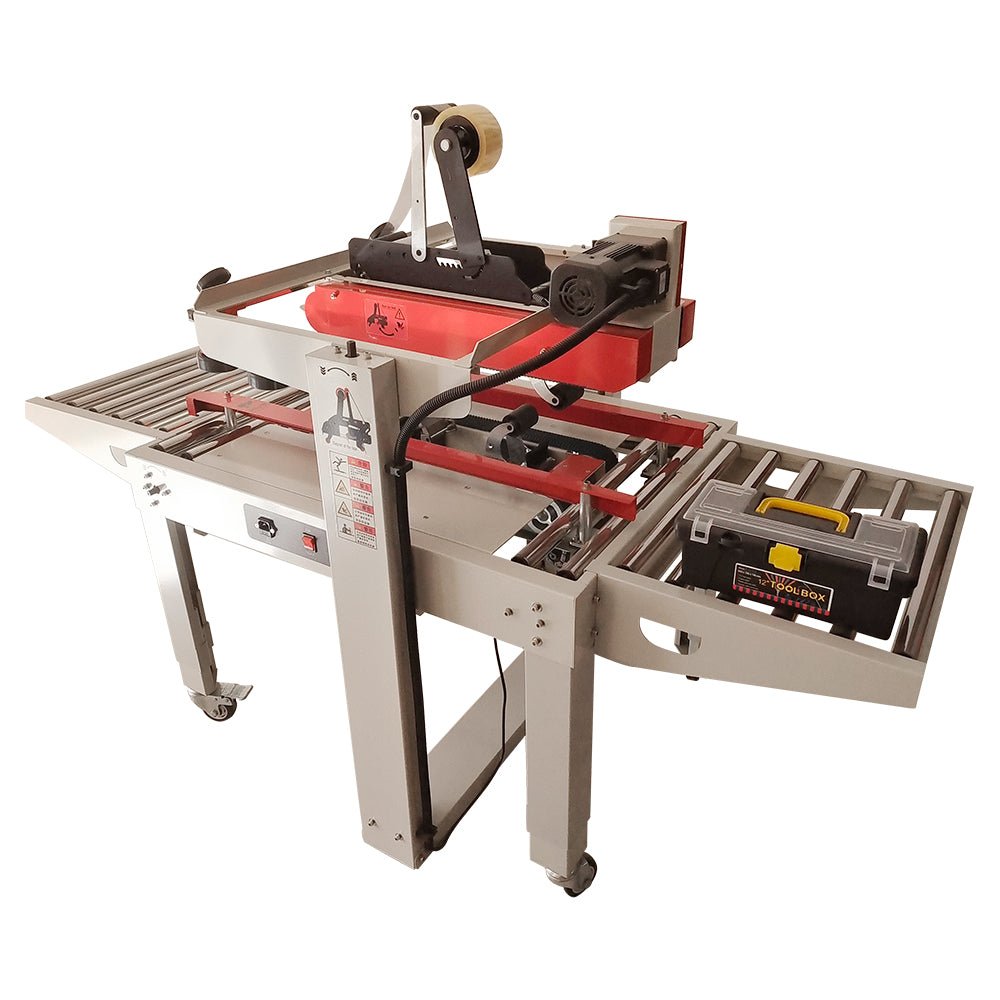Adjustable Carton Sealing Machine Case Sealer W 7"-19" and H 4"-23" for Large Carton Taping Machine - CECLE Machine