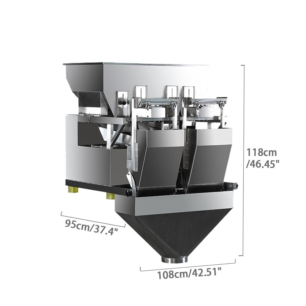 Automatic 2 Head Linear Weigher,Weighing Filling Machine For Powder/Granule - CECLE Machine
