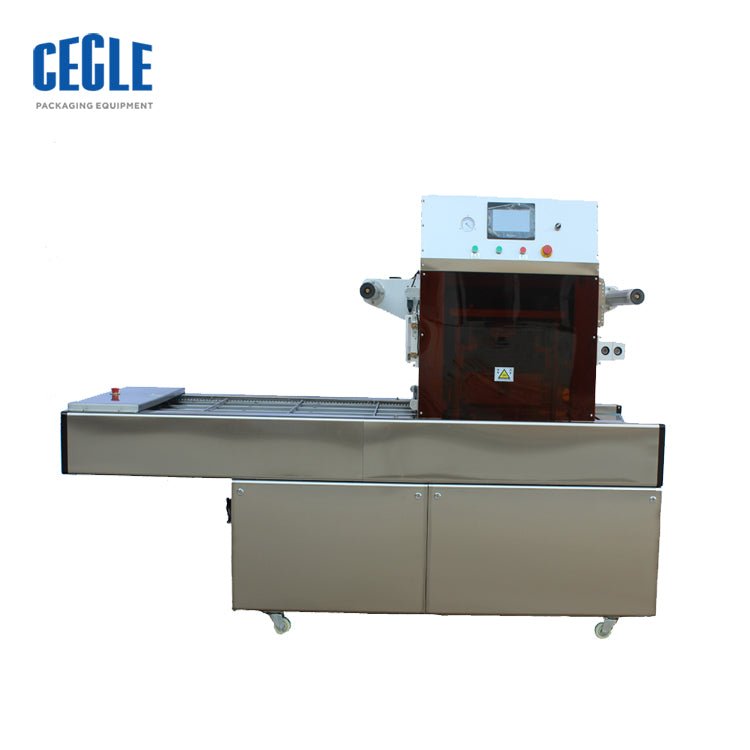 Automatic MAP Food Tray Sealer, Continuous Modified Atmosphere Packaging Machine For Container/Cup/Bowl - CECLE Machine