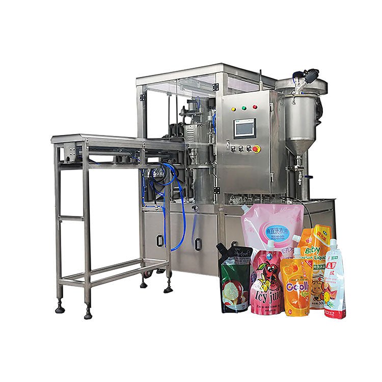 Automatic spout pouch filling machine, automatic tomato/drink paste filling and capping machine for spout pouch bag