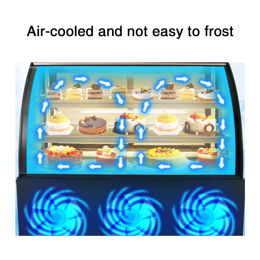Bakery bread Display Case camber glass refrigeration stainless steel two-layer display freezer - CECLE Machine