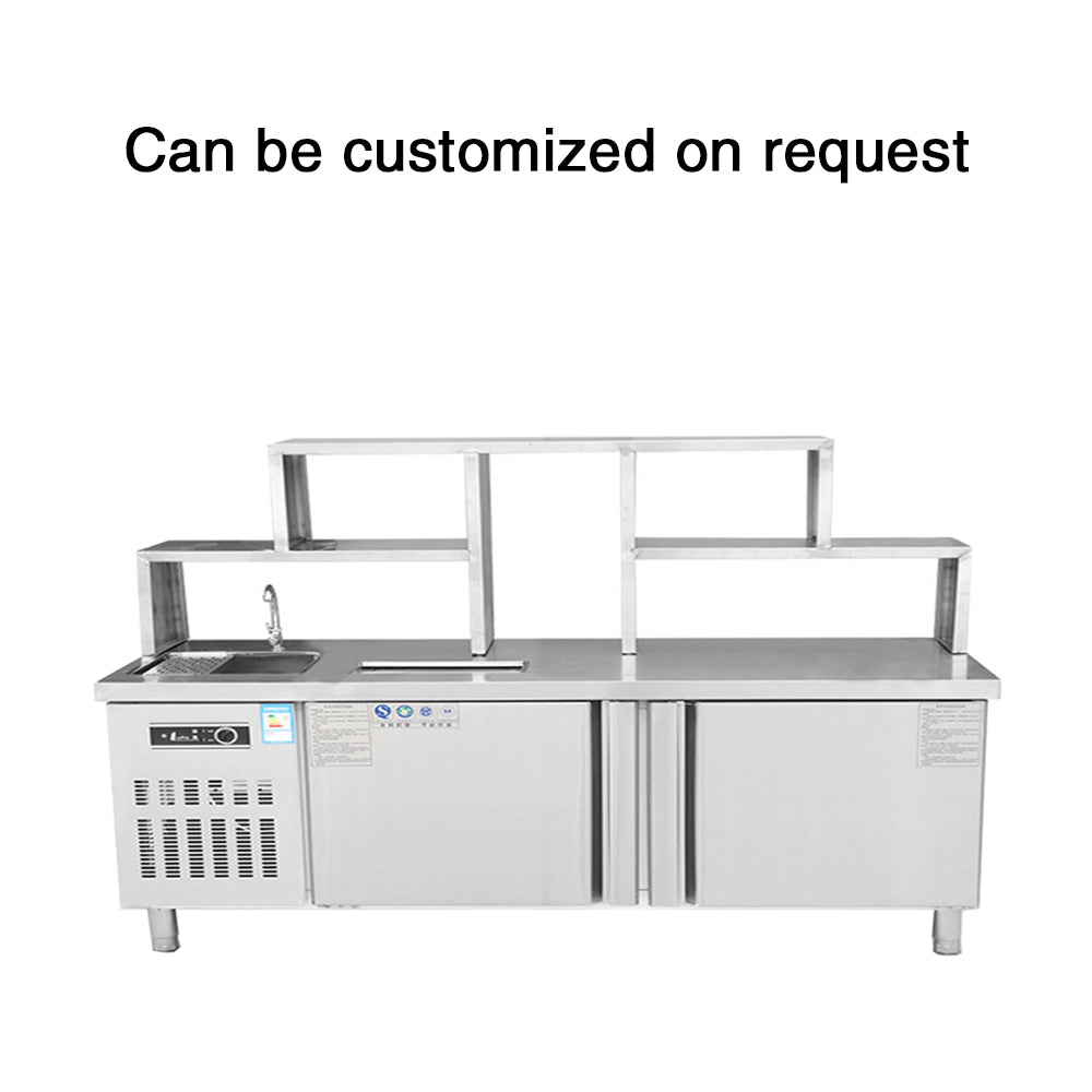 Bubble tea bar milk tea bar counter with refrigeration and boba bar equipment - CECLE Machine