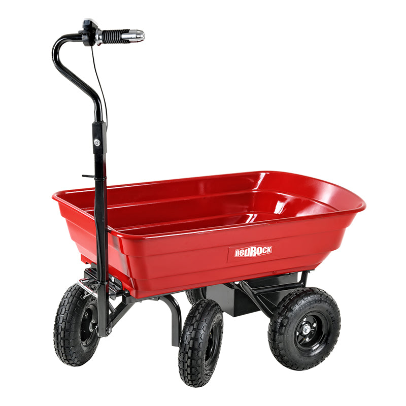 Four-wheeled electric cart 24V 180W lead-acid battery 264 lbs Electric wheelbarrow 75L electric garden cart