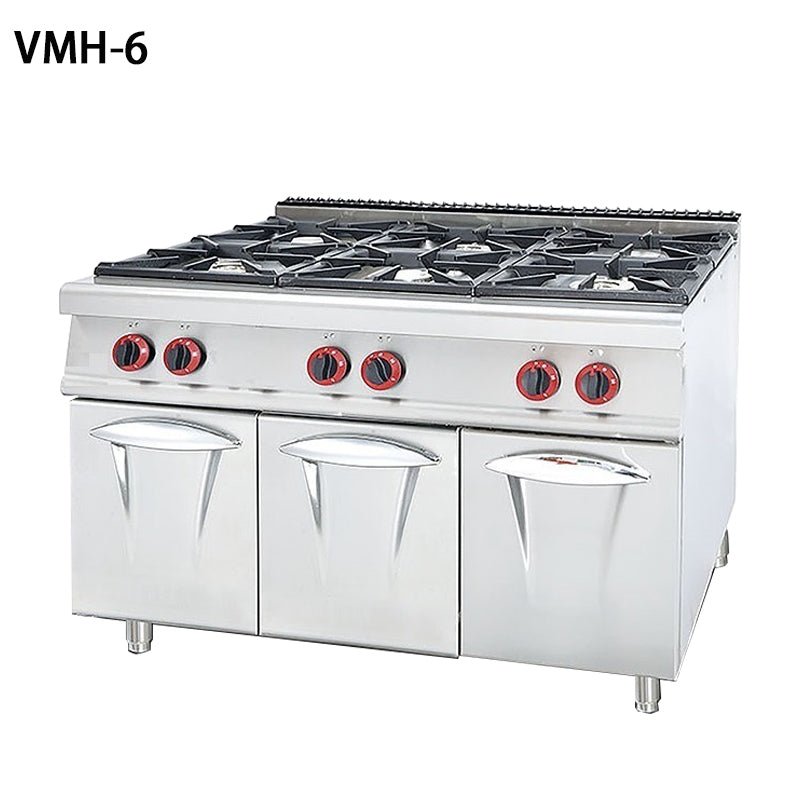 Commercial gas range and multiple burners - CECLE Machine