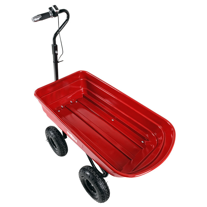 Four-wheeled electric cart 24V 180W lead-acid battery 264 lbs Electric wheelbarrow 75L electric garden cart