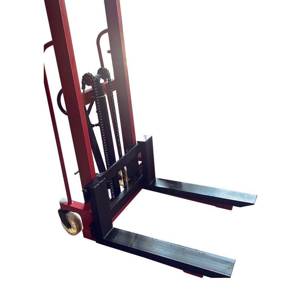 Manual Stacker 2200lbs 63" Lift Height Adjustable Fork - CECLE Machine