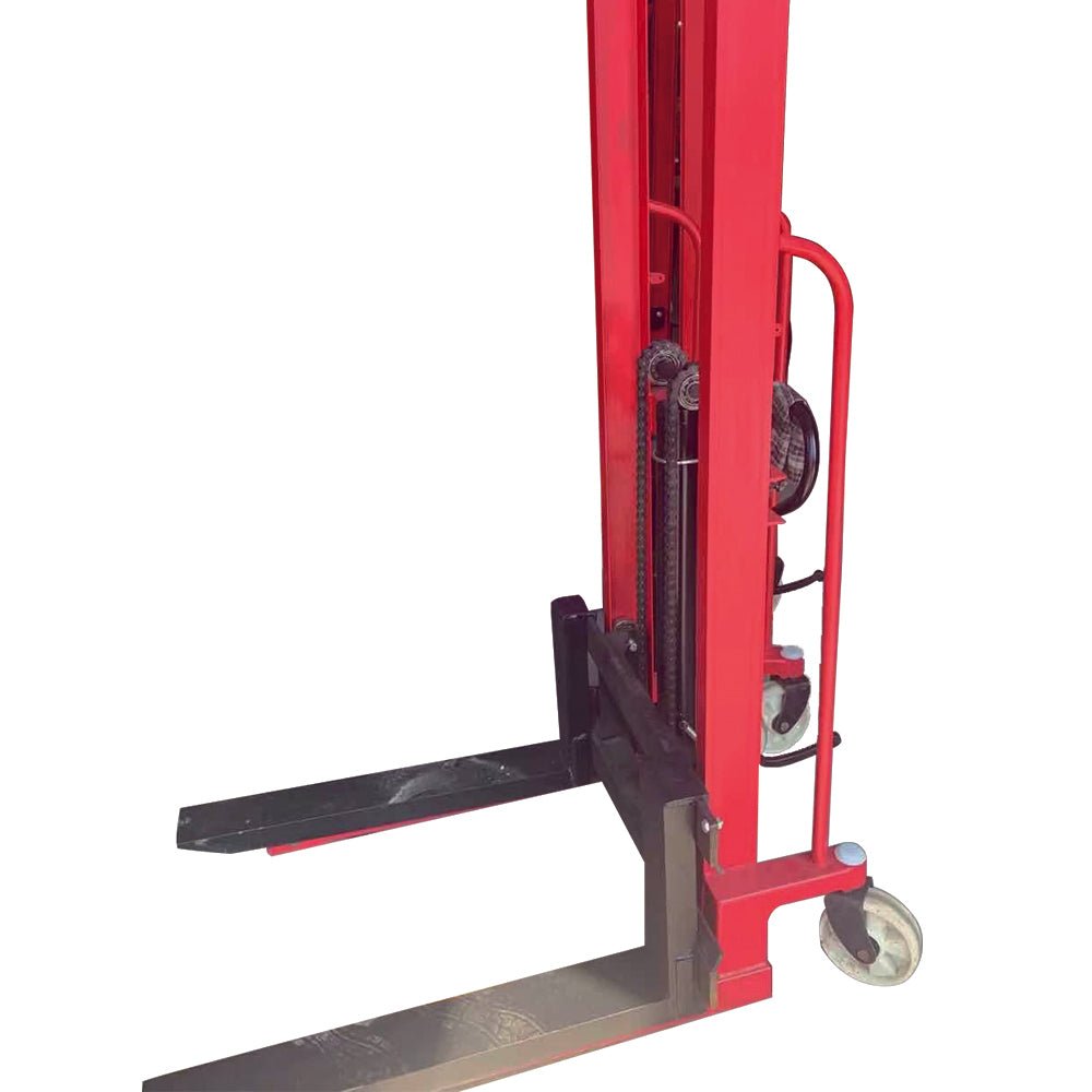 Manual Stacker 2200lbs 63" Lift Height Adjustable Fork - CECLE Machine