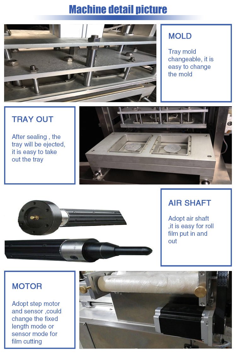MAP Tray Sealer, modified atmosphere packaging machine , vacuum tray sealing machine with gas flushing - CECLE Machine