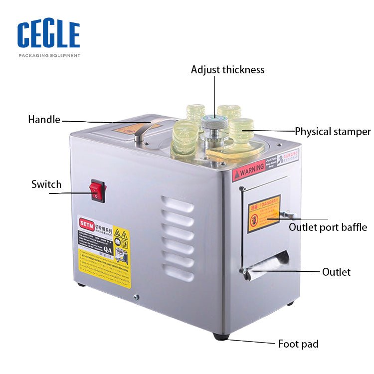 Semi- Automatic Chinese Herbal Medicine Slicer Machine Functional Cutter Cutting Machine - CECLE Machine