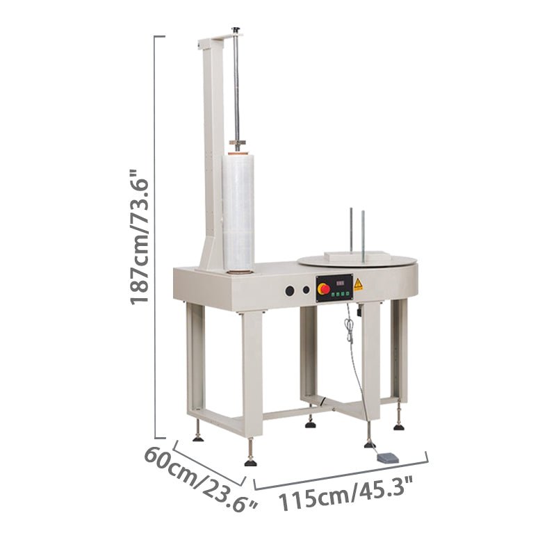 Semi-Automatic Stretch Film Wrapping Machine Carton Box Wrapping Table - CECLE Machine