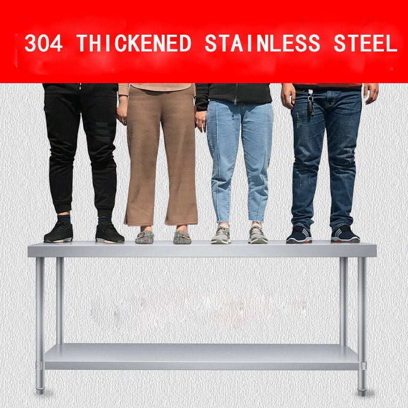 Stainless Steel Commercial Kitchen Double Work table 304 stainless steel - CECLE Machine