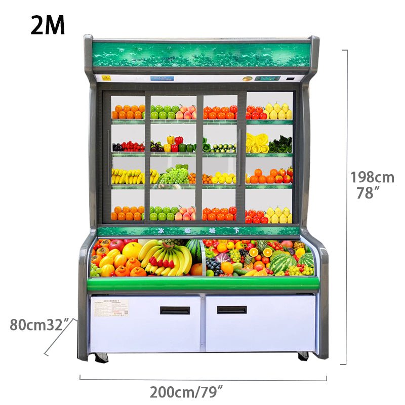 Three-temperature la carte display freezer commercial refrigerator supermarket vegetable and fruit preservation
