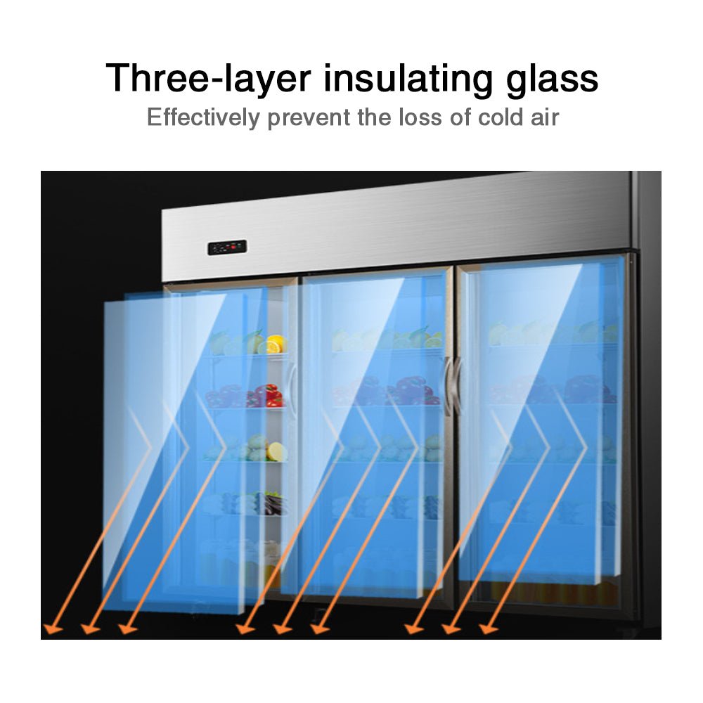 Vertical Beverage Beer Vegetable Display Freezer Glass Door Refrigerator Double Door Three Door Style Choice - CECLE Machine
