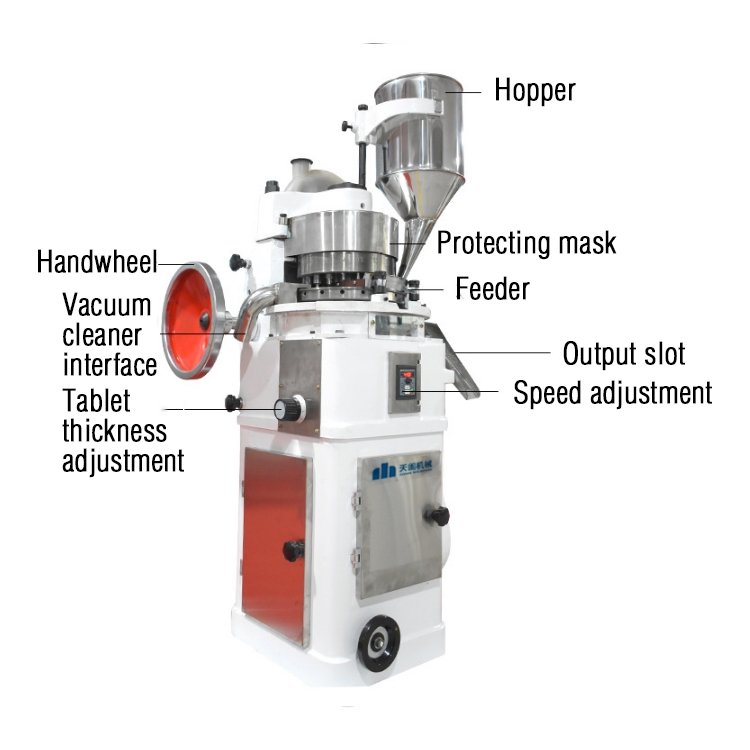 ZP-19 Multi-stroke Iron Effervescent Tablet Making Machine Rotary chemical salt tablet press - CECLE Machine