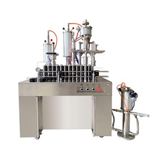 AF-1600A 4 in 1 Semi automatic aerosol filling machine for automotive beauty and maintenance products, air fresheners, insecticides, disinfectants, fire extinguishers, etc.