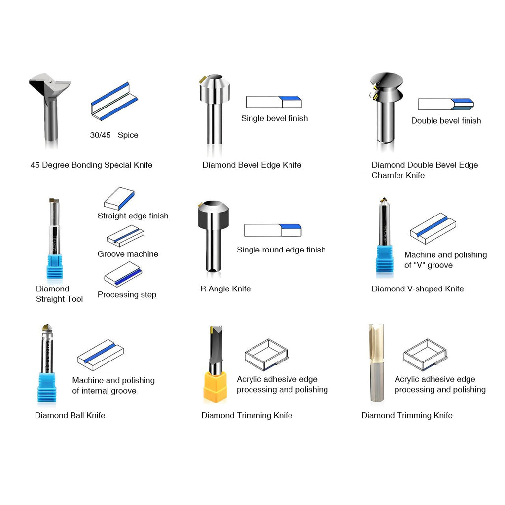 Acrylic Edge Polishing Grinding Trimming Machines