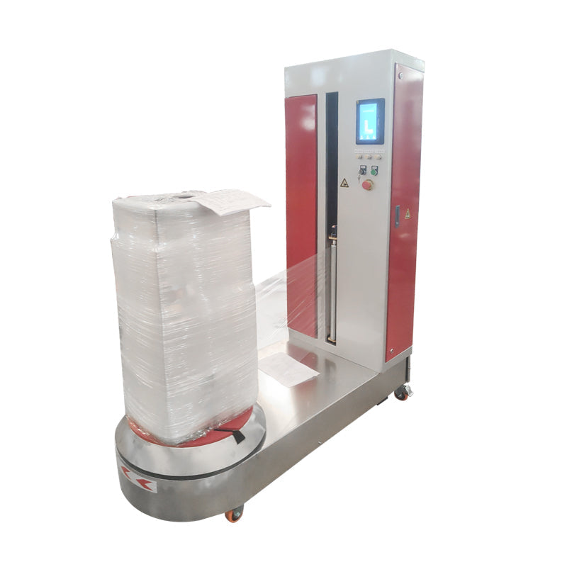Semi-automatic Baggage Wrapping Machine,Airport Luggage Stretch Wrapping Machine