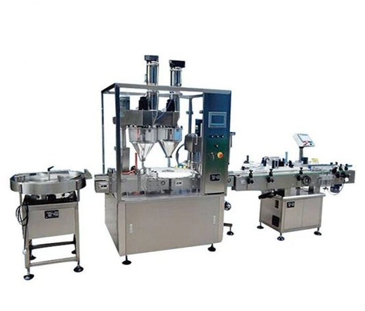 2 head full automatic powder filling machine line for Vial powder bottle Auto auger powder bottle - CECLE Machine