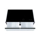 Modern Smart Coffee Table with Built-in Fridge, Bluetooth Speaker, Wireless Charging Module, Touch Control Panel, Power Socket, USB Interface, Outlet Protection, Atmosphere light, White 