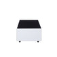 Modern Smart Coffee Table with Built-in Fridge, Bluetooth Speaker, Wireless Charging Module, Touch Control Panel, Power Socket, USB Interface, Outlet Protection, Atmosphere light, White 