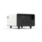Modern Smart Side Table with Built-in Fridge, Wireless Charging, Temperature Control, Power Socket, USB Ports, Outlet Protection, Induction Light, White 
