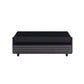 Modern Smart Coffee Table with Built-in Fridge, Bluetooth Speaker, Wireless Charging Module, Touch Control Panel, Power Socket, USB Interface, Outlet Protection, Atmosphere light, White 