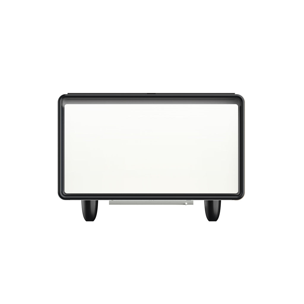 Modern Smart Side Table with Built-in Fridge, Wireless Charging, Temperature Control, Power Socket, USB Ports, Outlet Protection, Induction Light, White 