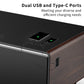 Modern Smart Coffee Table with Built-in Fridge, Bluetooth Speaker, Wireless Charging Module, Touch Control Panel, Power Socket, USB Interface, Outlet Protection, Atmosphere light, and More, Brown 