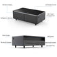 Modern Smart Coffee Table with Built-in Fridge, Bluetooth Speaker, Wireless Charging Module, Touch Control Panel, Power Socket, USB Interface, Outlet Protection, Atmosphere light, Black 