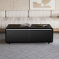 Modern Smart Coffee Table with Built-in Fridge, Bluetooth Speaker, Wireless Charging Module, Touch Control Panel, Power Socket, USB Interface, Outlet Protection, Atmosphere light, Black 