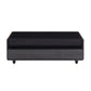 Modern Smart Coffee Table with Built-in Fridge, Bluetooth Speaker, Wireless Charging Module, Touch Control Panel, Power Socket, USB Interface, Outlet Protection, Atmosphere light, and More, Brown 