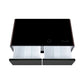 Modern Smart Coffee Table with Built-in Fridge, Bluetooth Speaker, Wireless Charging Module, Touch Control Panel, Power Socket, USB Interface, Outlet Protection, Atmosphere light, and More, Brown 