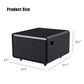 Modern Smart Side Table with Built-in Fridge, Wireless Charging, Temperature Control, Power Socket, USB Ports, Outlet Protection, Induction Light, Black 