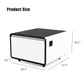 Modern Smart Side Table with Built-in Fridge, Wireless Charging, Temperature Control, Power Socket, USB Ports, Outlet Protection, Induction Light, White 
