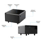 Modern Smart Side Table with Built-in Fridge, Wireless Charging, Temperature Control, Power Socket, USB Ports, Outlet Protection, Induction Light, Black 