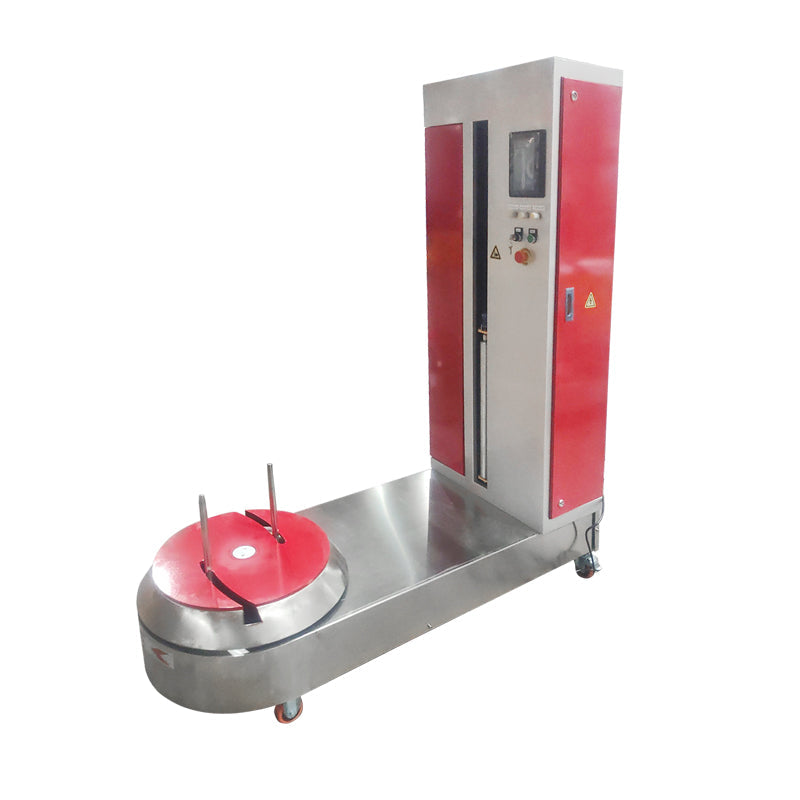 Semi-automatic Baggage Wrapping Machine,Airport Luggage Stretch Wrapping Machine