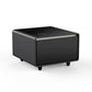 Modern Smart Side Table with Built-in Fridge, Wireless Charging, Temperature Control, Power Socket, USB Ports, Outlet Protection, Induction Light, Black 