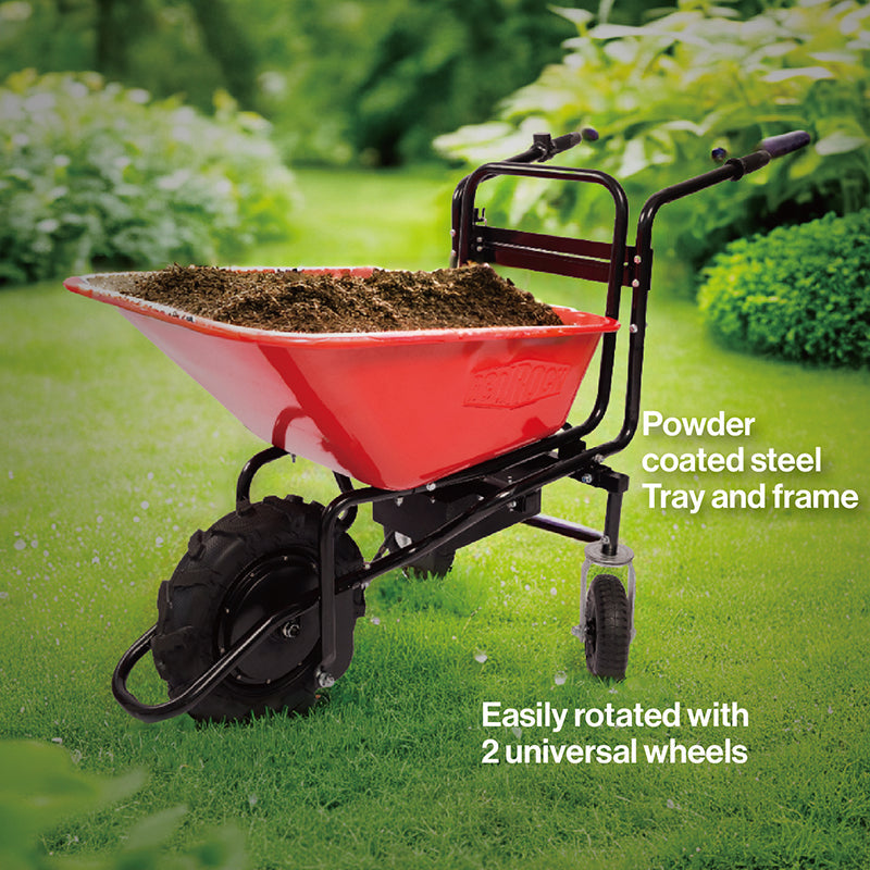 Electric wheelbarrow Electric 24v 500w Brushless Motor System, 78L garden cart