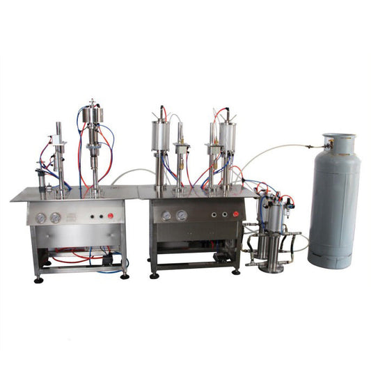 AF-1600D Semi automatic aerosol filling machine for butane gas stove or portable butane stove gas caniser