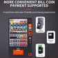 Snack & Drink Combo Vending Machine Refrigerated Large 60 Slots Commercial Vending Machine Beverage Vending Machine for Business, Caster Design, Bill and Coin Acceptor and Card Reader 