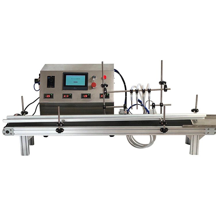 AL4-5000 Automatic Four Nozzles Liquid Juice Essential Oil Electric Digital Control Pump Liquid Bottle Filling Machine