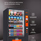 Snack & Drink Combo Vending Machine Refrigerated Large 60 Slots Commercial Vending Machine Durable Cashless Beverage Vending Machine for Business, Caster Design, Bill Acceptor