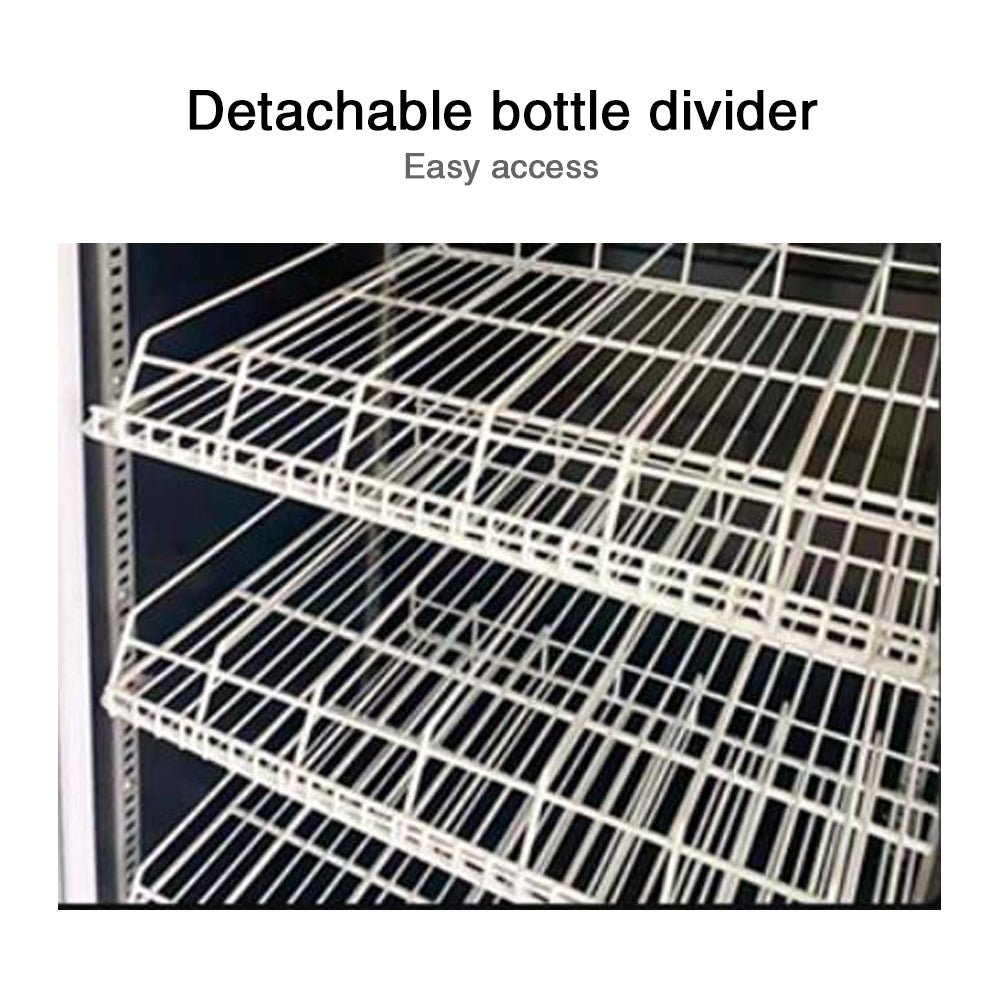 Beverage refrigerated display case with three lighting glass freezer showcase - CECLE Machine