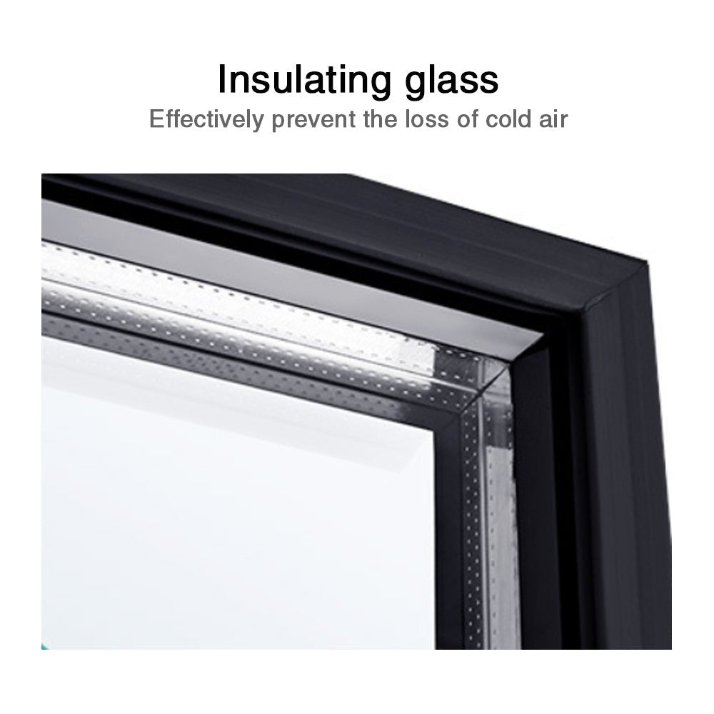 Beverage refrigerated display case with three lighting glass freezer showcase - CECLE Machine